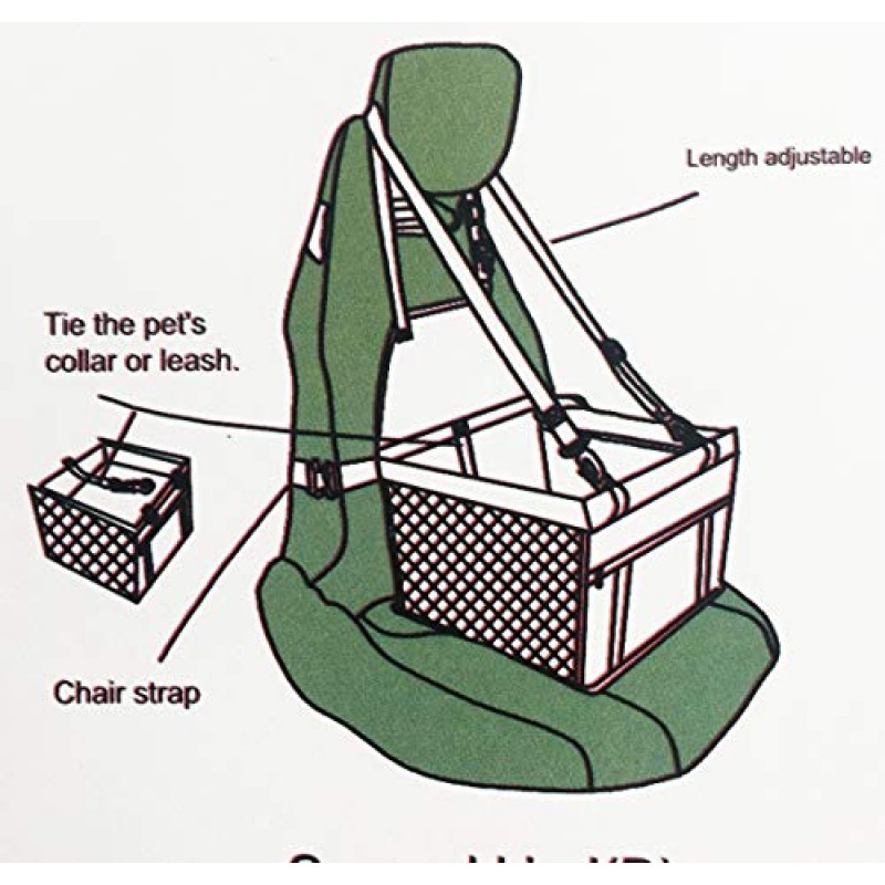 Rinsduall 애완 동물 부스터 자동차 좌석 개 자동차 좌석 캐리어 강아지 자동차 좌석 업그레이드 중소 애완 동물에 적합 블랙
