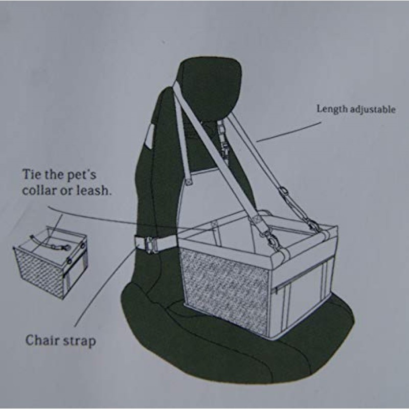 애완 동물 부스터 자동차 좌석 개 자동차 좌석 캐리어 강아지 자동차 좌석 업그레이드 중소 애완 동물에 적합 회색