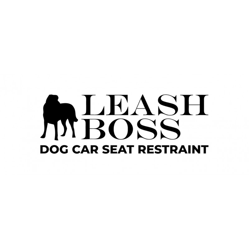 Leashboss 개 카시트 벨트 구속 - 애완동물용 씹지 않는 고강도 자동차 안전벨트 - 5가지 크기 - 개 카 하네스와 함께 사용하기 위해 씹는 것을 방지하는 코팅 강철 로프(XXL - 36인치, 검정색)