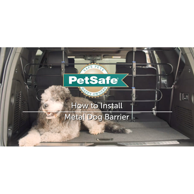 PetSafe Happy Ride 금속 개 배리어 - 투명한 관형 디자인 - 대부분의 자동차, 미니밴 및 SUV에 적합 - 애완동물을 뒤쪽에 보관 - 차량에 쉽게 보관 가능(포장은 다를 수 있음)