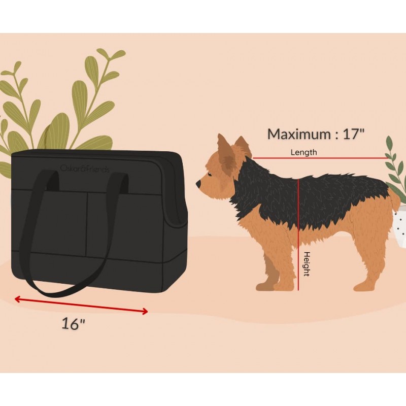 OSKAR&FRIENDS의 소형견 고양이 및 강아지용 애완동물 캐리어 | 튼튼한 개 토트백 | 비건 개 지갑 | 고양이 캐리어 지갑 | 소형견용 캐리어 | 15파운드 미만의 애완동물을 위한 일상적인 애완동물 토트백