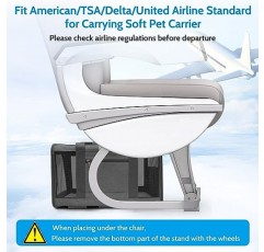 고양이 캐리어, 개 캐리어 항공사 승인【Fit American/TSA/Delta/United Airlines】소형견 또는 대형 고양이용, 바퀴가 있는 고양이 가방 캐리어, 도보 여행 수의사 방문을 위한 좌석 아래 접이식 애완동물 캐리어