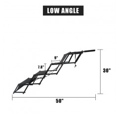 YEP HHO 4단계 업그레이드된 접이식 애완동물 계단 램프 방수 표면이 있는 경량 휴대용 고양이 개 사다리 자동차 트럭 SUV에 적합(검정색 확대 및 두껍게)
