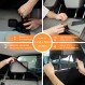 뒷좌석 용 koneboss 개 카시트 애완 동물 부스터 시트 대형/중형/소형견 용 안전 벨트 뒷좌석 보호대가있는 여행용 강아지 침대, 탈착식 세탁 가능 커버, 보관 주머니 (검은색)