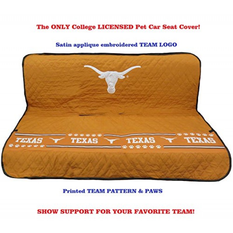 Pets First Collegiate Texas Longhorns 애완 동물 자동차 시트 커버