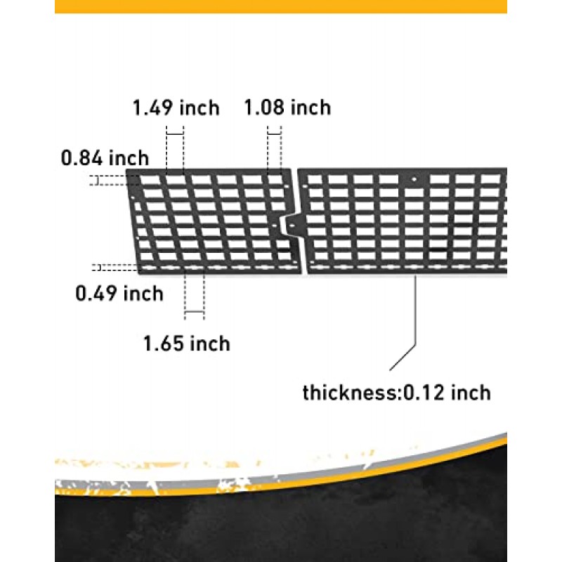 Broaddict Pet Divider Molle Storage Ford Bronco 4dr 2021 2022 2023 2024 자동차 애완 동물 배리어에 적합