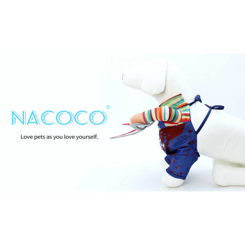 NACOCO 개 할로윈 가위 스타일 인형 의상 애완 동물 크리스마스 코스프레 조정 가능한 인형 재미 있은 특별한 옷 작은 개 고양이를위한 강아지 파티 옷 (소형)