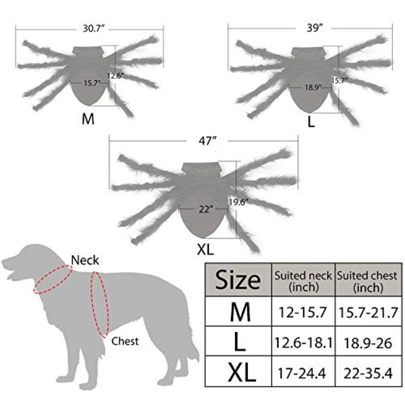 애완 동물 개를위한 할로윈 의상 거미 운동복 코스프레 의류 의류 애완 동물 개 할로윈 재미 있은 개 강아지 중형 대형 개 의상을위한 테마 파티 의상