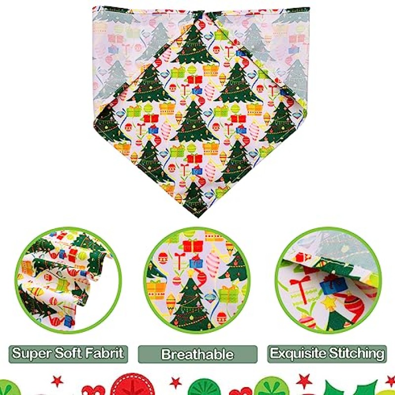 애완 동물 쇼 50Pcs 개 Bandanas 대량 크리스마스 새해 고양이 스카프 휴일 삼각형 Bibs 소년과 소녀를위한 애완 동물 의상 액세서리 작은 중형 강아지