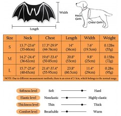 WIKHIA 할로윈 개 의상, 애완 동물 의상 빛나는 박쥐 날개 파티를 위한 코스프레 개 고양이 의상, 소형 중형 대형견을 위한 조정 가능한 할로윈 코스프레 의류 (L)