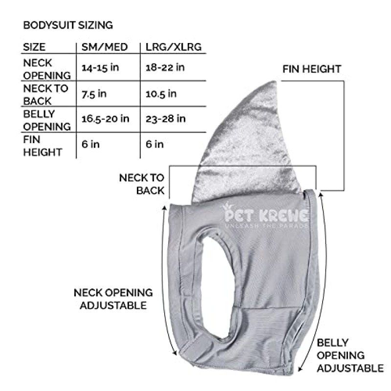 애완 동물 크루 대형 개 상어 의상 | 개 1세 생일, 국립 고양이의 날 및 축하를 위한 애완동물 의상 | 크고 작은 고양이와 개를 위한 할로윈 복장