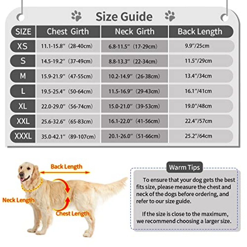 Malier 개 겨울 코트, 클래식 격자 무늬 양털 개 추운 날씨 코트 주머니가 있는 개 자켓, 방풍 따뜻한 개 코트 조끼 소형 중형 대형견용 겨울 애완 동물 의류 의류 (흰색, 중형)