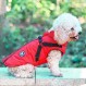 Norbi Pet Warm Jacket 소형견 조끼 하네스 강아지 겨울 2 in 1 복장 추운 날씨 코트 (S, Red)