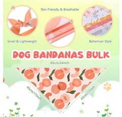 Amylove 50 Pcs 개 Bandanas 대량 여름 봄 강아지 꽃 개 Bibs 휴일 빨 수있는 스카프 애완 동물 삼각형 머리 스카프 Bandanas 애완 동물 의상 개 복장 중소 소녀 및 소년 (꽃)