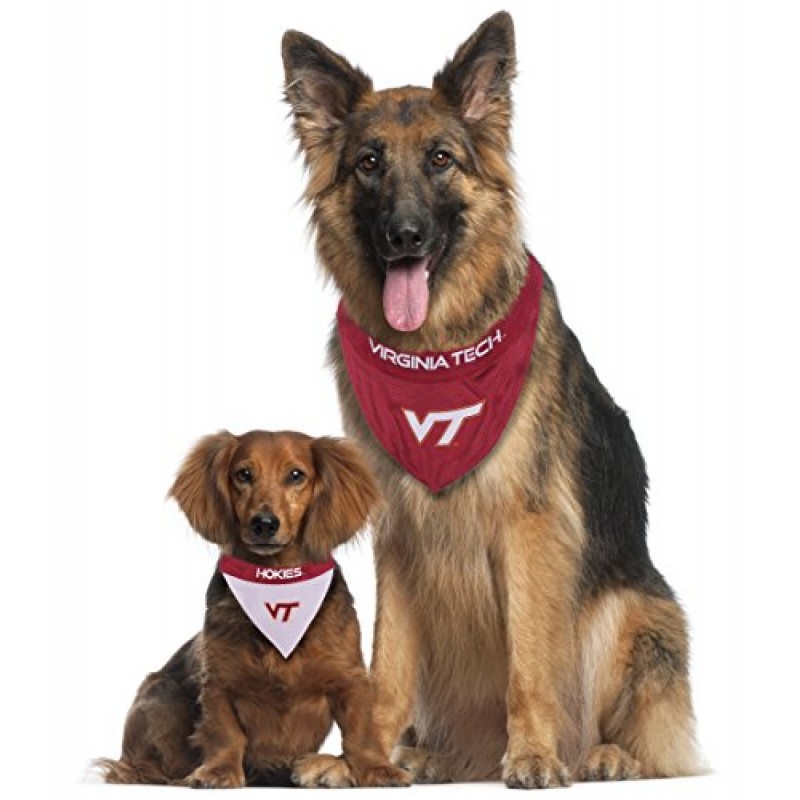 Pets First Collegiate Pet 액세서리, 양면 반다나, Virginia Tech Hokies, 소형/중형