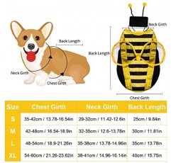 개 꿀벌 의상 개를 위한 할로윈 의상 애완 동물 꿀벌 의상, 할로윈 꿀벌 개 의상 애완 동물 꿀벌 의상, 개 꿀벌 의상 작은 중형 대형견을 위한 모자가 있는 애완 동물 할로윈 의상 고양이