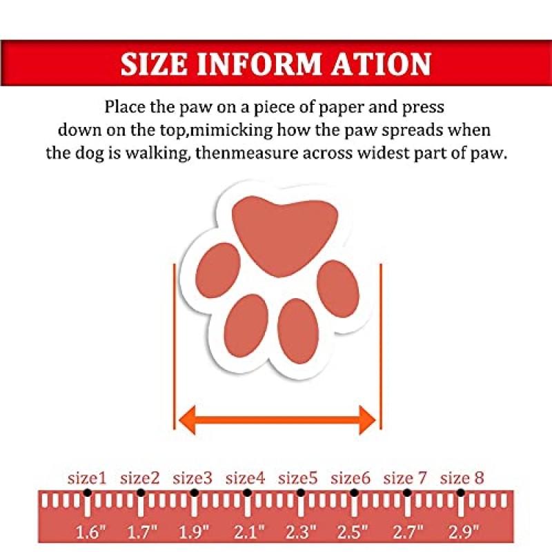 CovertSafe& 애견 부츠 야외용 미끄럼 방지, 방수 애견 부츠, 중대형견용 애견 신발 견고한 밑창이 있는 4개 블랙-레드, 사이즈 3: (2.5'x1.9')(LxW) 23-33용 파운드