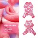 KYEESE 개 잠옷 소형 중형 개를위한 하트 패턴 부드러운 소재 Stretchable Dog Pajama Onesie 애완 동물 Pjs Soft Velvet