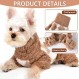 작은 개를 위한 강아지 잠옷 소녀 소년 강아지 Pjs 가을 강아지 옷 치와와 Yorkie 찻잔을 위한 겨울 애완 동물 Onesies 귀여운 아가일 스트레치 고양이 옷 복장 의류 강아지 점프슈트(X-소형, 카키색)