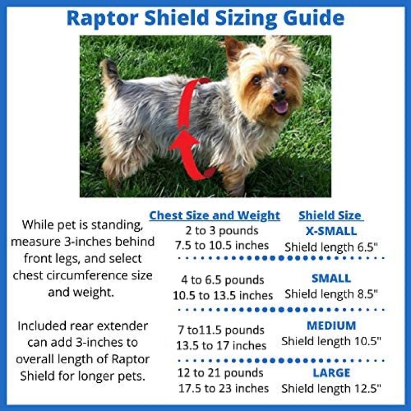 소형견용 랩터 쉴드 펑크 방지 애완동물 하네스 — 소형, 4~6.5파운드, 가슴 둘레 10.5~13.5