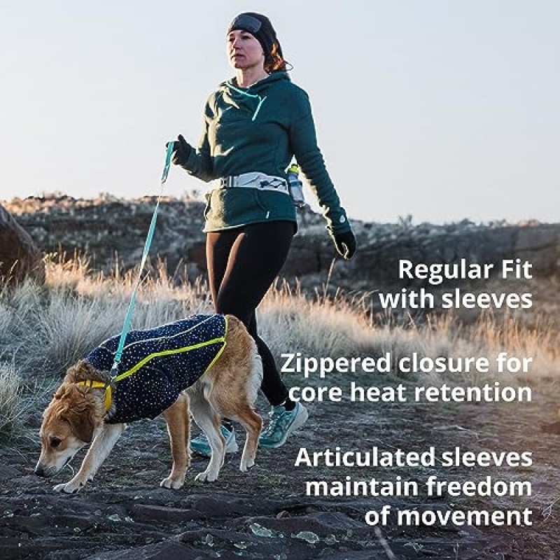 Ruffwear, 기후 변화 속건성, 반려견용 통기성 플리스 재킷, 갤럭시, 미디엄