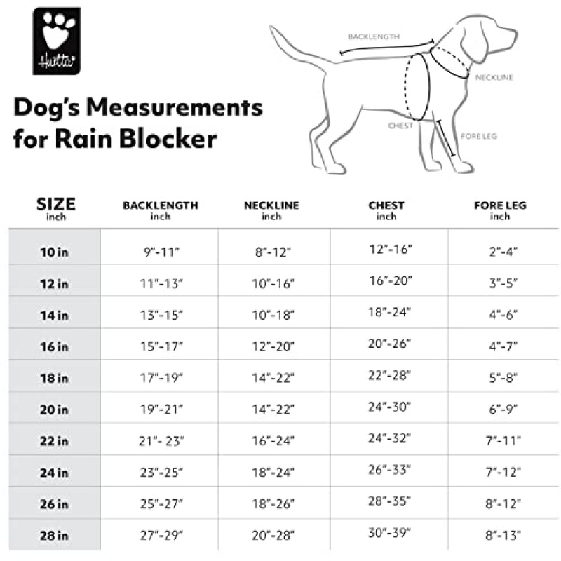 Hurtta Rain Blocker ECO, 강아지 레인코트, 헤지, 24인치