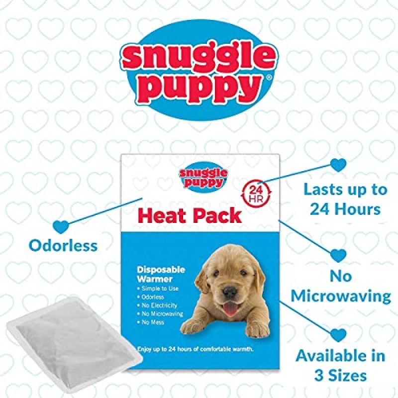 SmartPetLove Snuggle Puppy - 추가 히트 팩 번들 - Snuggle Puppy 및 애완동물용 추가 히트 팩 12팩과 함께 제공