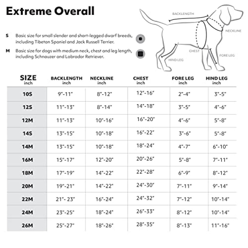 Hurtta Extreme 종합, 개 방한복, 블랙베리, 14M