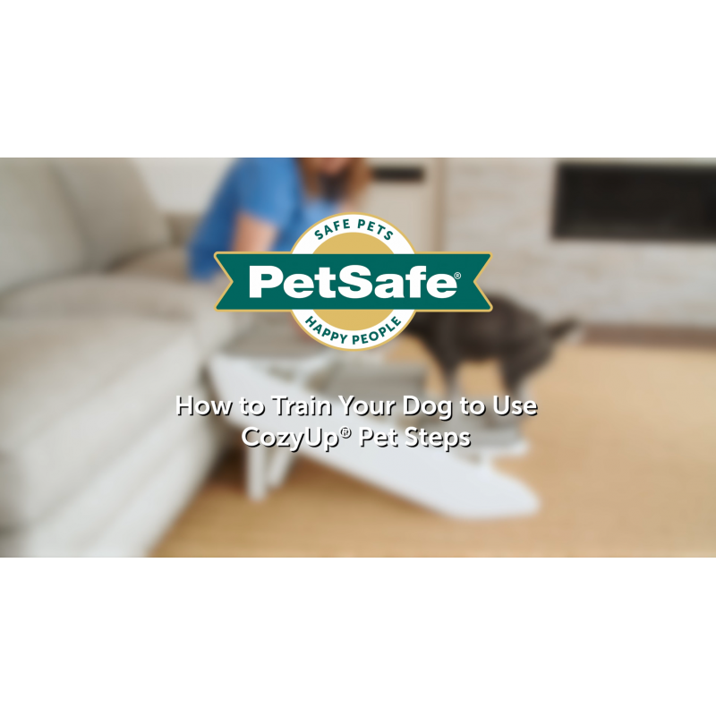 PetSafe CozyUp 접이식 개 계단 - 집이나 여행에서 실내/실외용 애완동물 계단 - 높은 침대용 개 계단 - 측면 난간이 있는 애완동물 계단, 미끄럼 방지 패드 - 내구성, 최대 150lbs 지원 - 대형, 황갈색