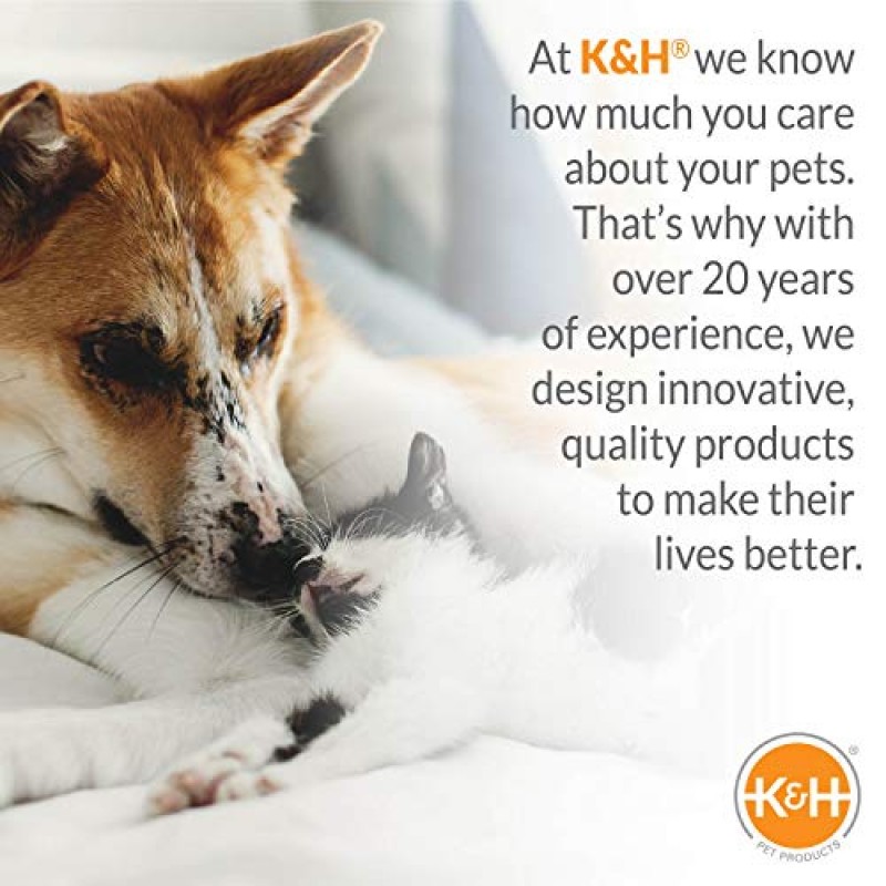 K&H Pet Products 오리지널 애완동물 침대 교체 커버(침대 별도 판매) - 그레이/블랙 메쉬, 대형 30 X 42인치