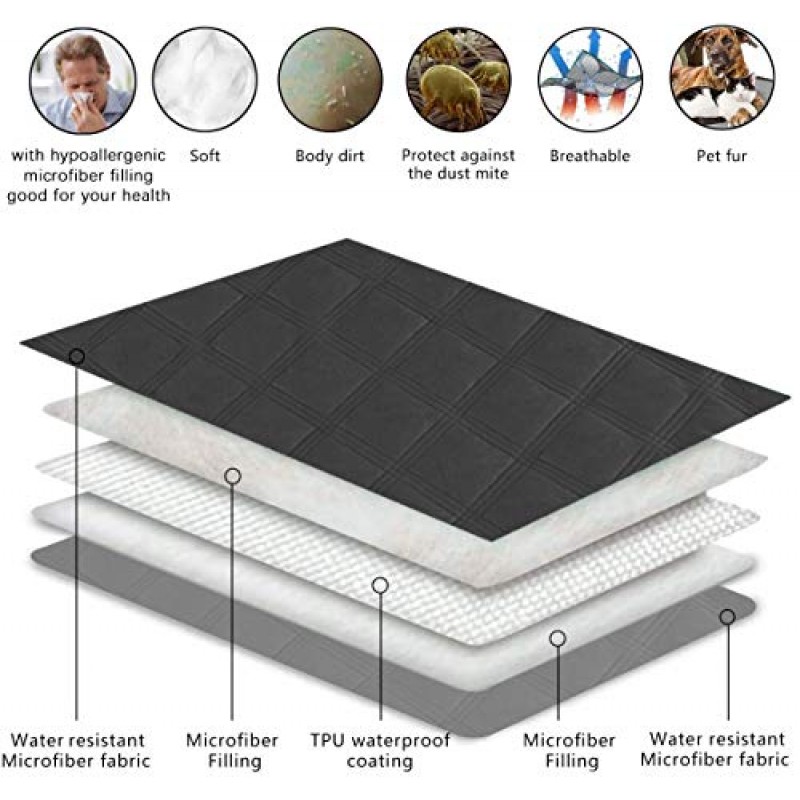 SUNNYTEX 방수 및 양면 개 침대 커버 애완 동물 담요 소파, 소파 커버 매트리스 보호대 개, 애완 동물, 고양이용 가구 보호대(30