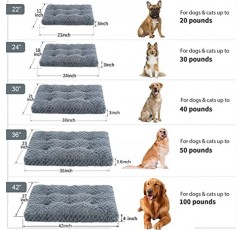 빨 수 있는 중형 개 침대, 중형 개를 위한 개 침대 플러시 부드러운 애완 동물 캐리어 패드, 대형 중형 소형 개와 고양이를 위한 미끄럼 방지 개 침대 매트, 푹신하고 편안한 개 개집 패드.