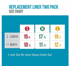 여행용 애완동물 캐리어용 셰르파(2개) 교체 라이너 - 흰색, 중형