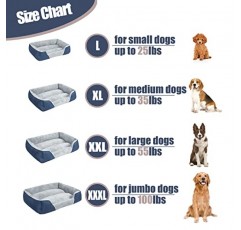 작은 개를 위한 RIROMGY 개 침대, 직사각형 기계 빨 수 있는 개 침대 따뜻하게 진정 애완 동물 소파 미끄럼 방지 바닥이 있는 작은 개와 고양이를 위한 편안한 정형외과 개 침대