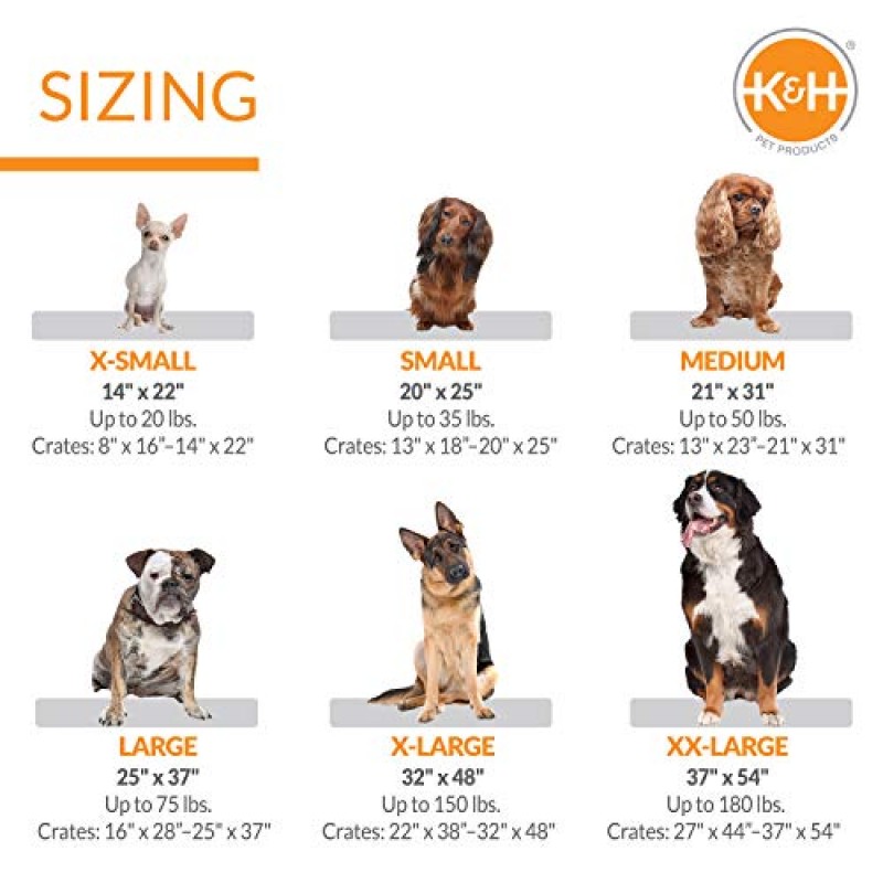 K&H Pet Products 자가 보온 상자 패드 모카 미디엄 21 X 31 인치