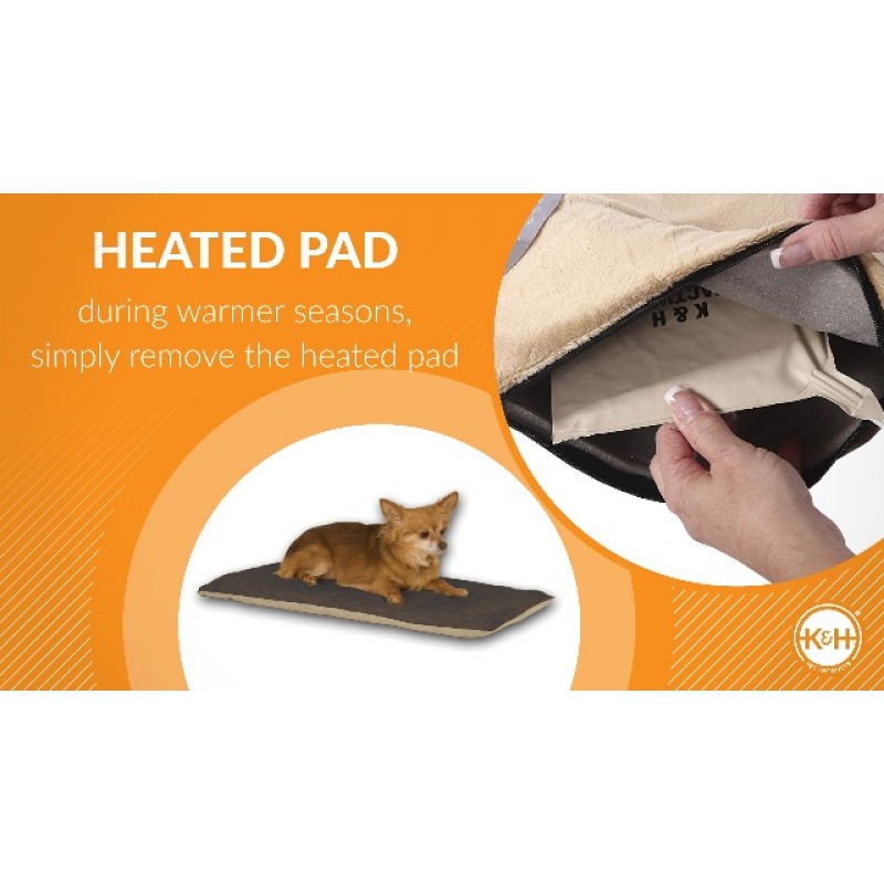 K&H Pet Products Thermo-Pet 매트 양면 가열 애완동물 침대 세이지 14 X 28인치