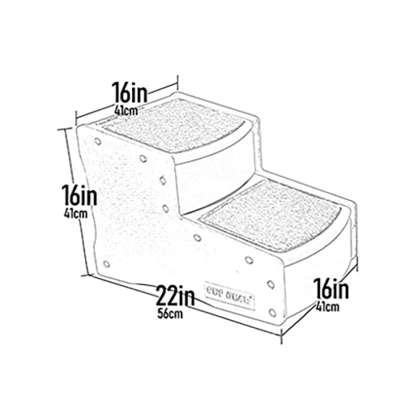 애완동물 장비 Easy Step II 애완동물 계단, 최대 150파운드의 고양이/개를 위한 2단계, 휴대용, 탈착식 세탁 가능 카펫 트레드, 도구 필요 없음, 5가지 색상으로 제공
