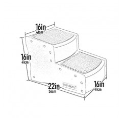 애완동물 장비 Easy Step II 애완동물 계단, 최대 150파운드의 고양이/개를 위한 2단계, 휴대용, 탈착식 세탁 가능 카펫 트레드, 도구 필요 없음, 5가지 색상으로 제공
