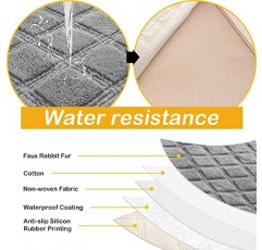 WIKEHOEX 방수 및 미끄럼 방지 개 침대 담요 인조 모피 부드러운 퍼지 따뜻한 빨 수있는 매트리스 가구 보호대 소파, 소파, 거실 침실 용 고양이 매트 애완 동물 패드