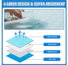 KOOLTAIL 개 여름용 자체 냉각 매트 - 애완 동물 수면 담요 패드 개집 재사용 가능한 빨 수있는 방수 통기성 개 오줌 패드, 상자 자동차 놀이터 용 간편한 운반 매트, 녹색 XL