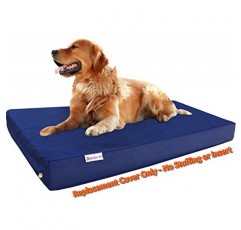 Dogbed4less XL 1680 탄도 고강도 개 애완동물 침대 외부 지퍼 이불 커버 - 교체 커버만, 47X29X4인치, 네이비 블루