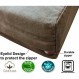 Dogbed4less 55X47X4 인치 헤비 듀티 브라운 컬러 데님 진 개 애완 동물 침대 외부 지퍼 커버 - 교체 커버 전용