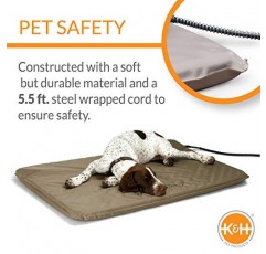 K&H Pet Products 야외 온열 개 패드 황갈색 대형 25 X 36 인치