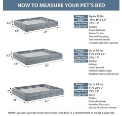 대형견용 WNPETHOME 정형외과용 개 침대, 탈착식 세탁 가능 커버 및 미끄럼 방지 바닥이 있는 초대형 방수 개 소파, 측면이 있는 XL 개 상자 침대