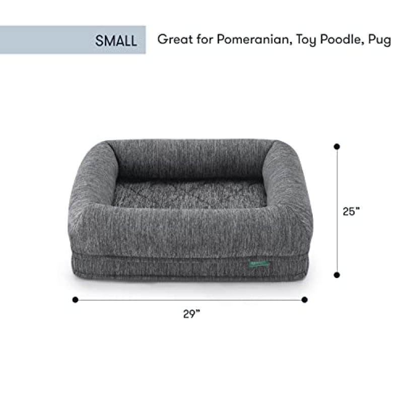 뉴턴 정형외과 애완동물 침대 - 소형견용 빨 수 있는 개 침대, 강아지 침대, 상자 침대, 탈착식 및 통기성 개 침대 커버 포함, 소형~대형견용 편안하고 내구성이 뛰어난 개 침대, 개 필수품, 소형