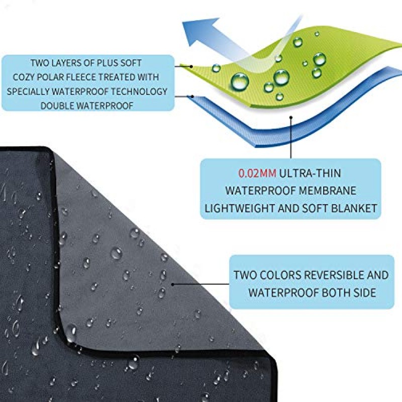 Softan 방수 100% 아기 성인용 누수 방지 담요 애완 동물 개 고양이, 오줌 방지, 침대, 소파 및 소파용 3겹 보호 장치, 트윈/러브 시트 70