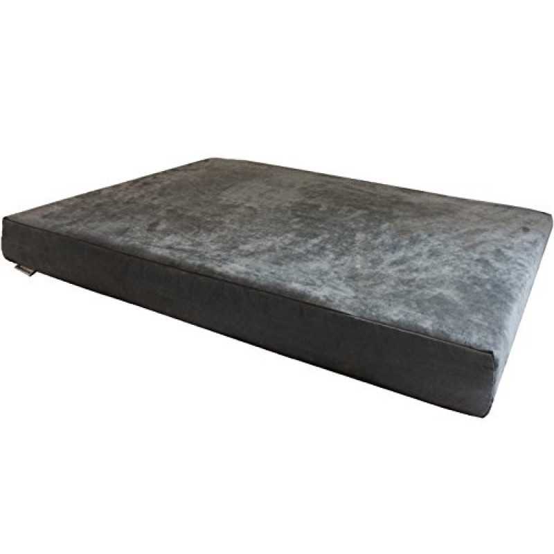 Dogbed4less 방수 내부 케이스가 있는 헤비 듀티 정형외과 메모리 폼 애완 동물 침대 + 대형견용 세탁 가능한 마이크로스웨이드 외부 커버 2개