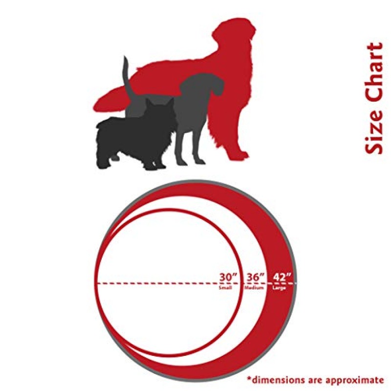 Majestic Pet Products의 이동식 빨 커버가 있는 검은 산호 대형 원형 실내 실외 애완견 침대
