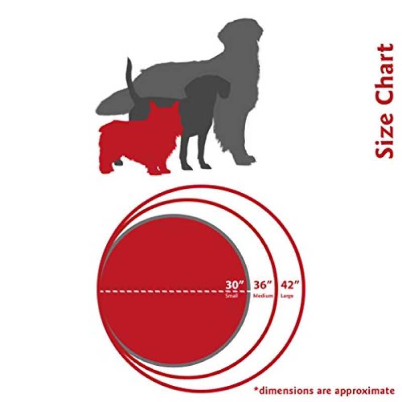 Majestic Pet Products의 탈착식 세탁 가능 커버가 있는 해군 격자 작은 원형 실내 실외 애완견 침대