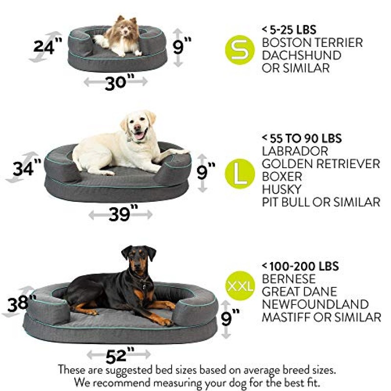 Hyper Pet 내구성 드리머 디럭스 HyperFoam 및 HyperLock 내구성 있는 개 침대(정형외과용 개 침대, 소형 개 침대, 대형 개 침대, 초대형 개 침대, 세척 가능한 개 침대 및 진정용 개 침대) 소형: 30
